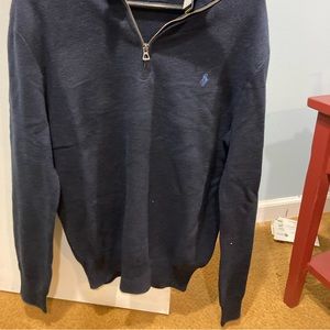 Polo Ralph Lauren blue quarter zip up Pima cotton brand new size Medium